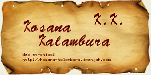 Kosana Kalambura vizit kartica